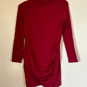 Elegant Red zip up blouse